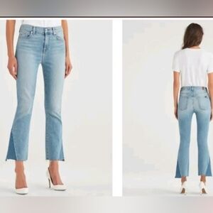 7 for all mankind high waist, frayed kick hem size 31! Excellent condition!